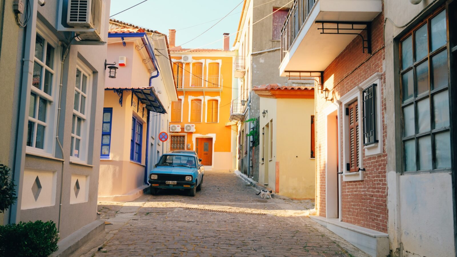 Colorful hillside village of Agiasos, Greece